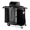Rubbermaid Commercial Hi-Security Housekeeping Cart, 2-Shelf, 22w x 51.75d x 53.5h, Blk/Slvr FG9T7800BLA - alternate 2